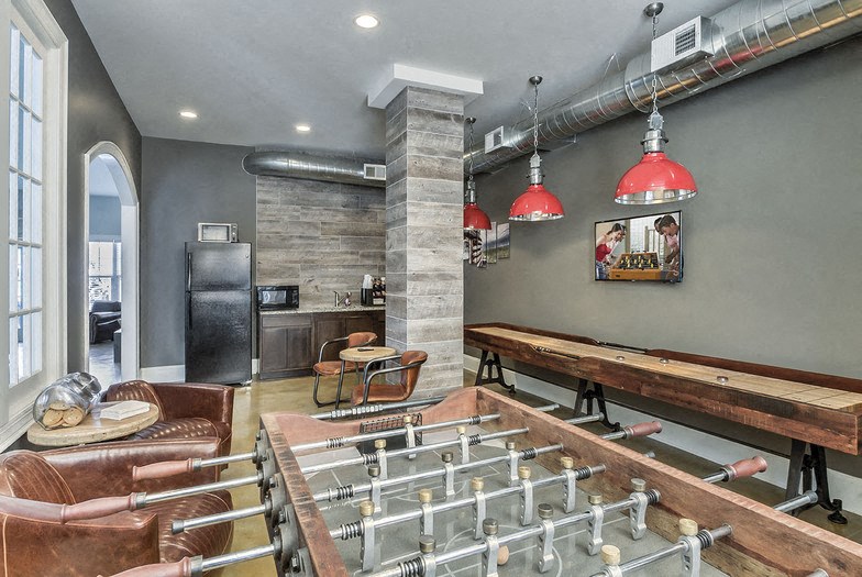 Game room at Retreat at the Park apartments for rent in Burlington, NC