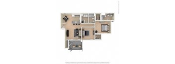 a typical floor plan of a 2 bedroom apartment