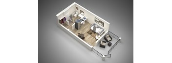 Studio 1 bath H at Presidio Palms Apartments, Arizona
