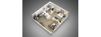 1 bed 1 bath B at Presidio Palms Apartments, Tucson, Arizona