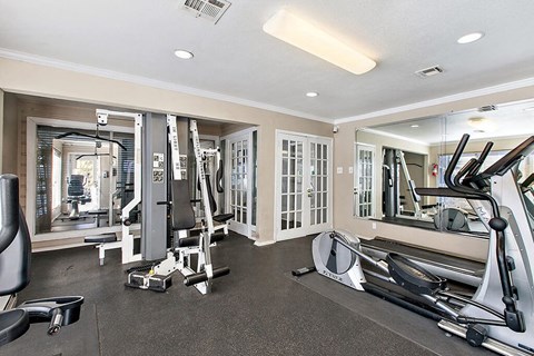the residence has a gym with plenty of exercise equipment