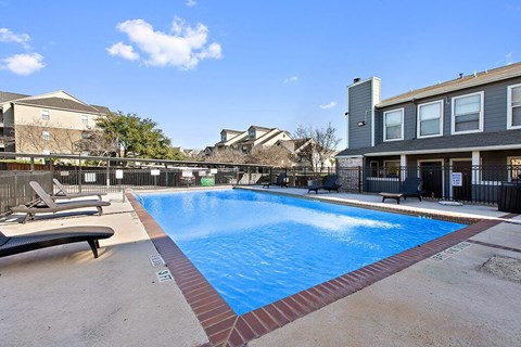 the pool at the apartments for rent