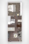 1 bedroom floor plan