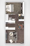 1 bedroom floor plan