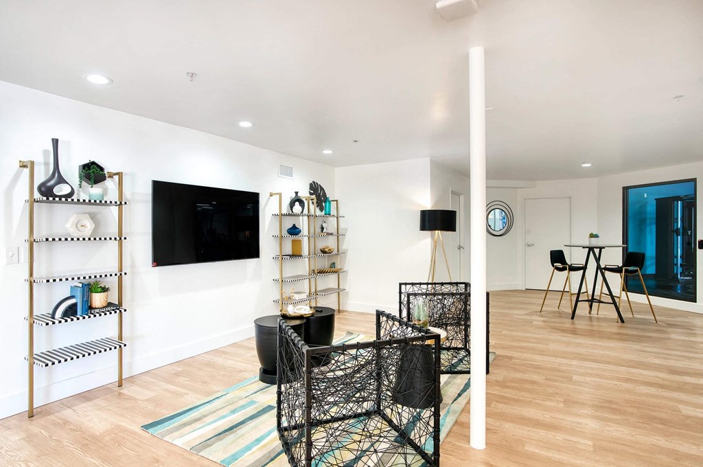 Living Room With Television at Presidio Palms Apartments, Tucson