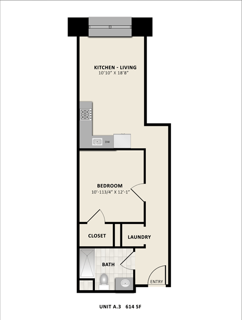 Floorplan A3 at American Spinning Mill, Greenville, SC