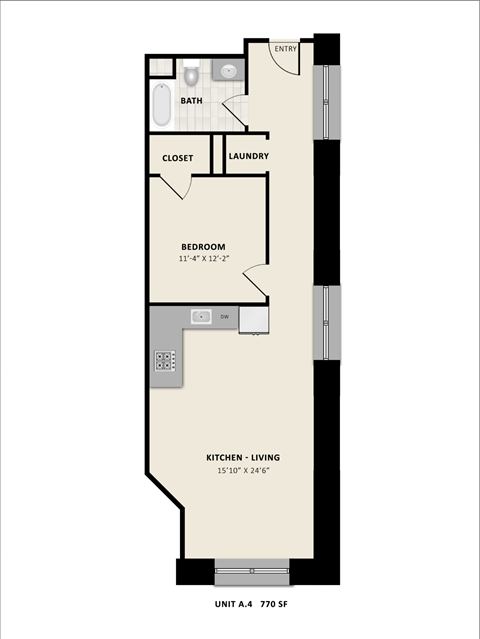 Floorplan A4 at American Spinning Mill, Greenville, 29609