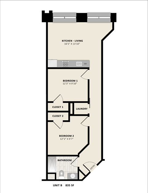 Floorplan B at American Spinning Mill, Greenville, South Carolina
