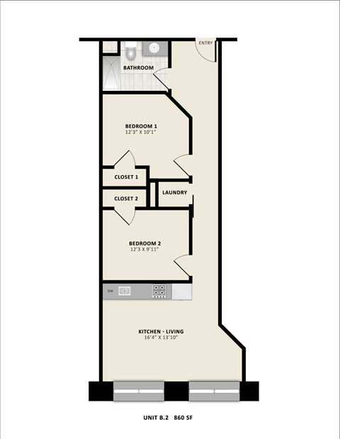 Floorplan B2 at American Spinning Mill, South Carolina