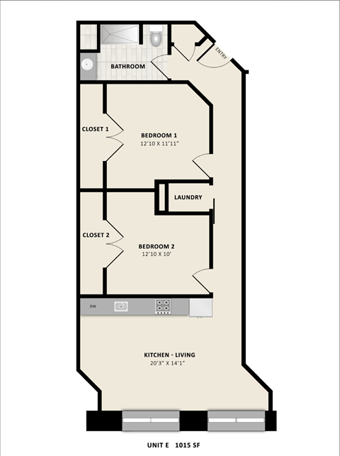 Floorplan E at American Spinning Mill, Greenville, SC 29609
