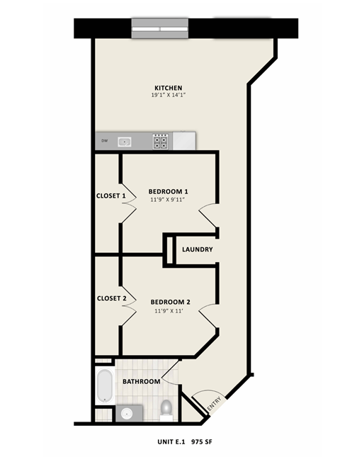 Floorplan E1 at American Spinning Mill, Greenville, SC