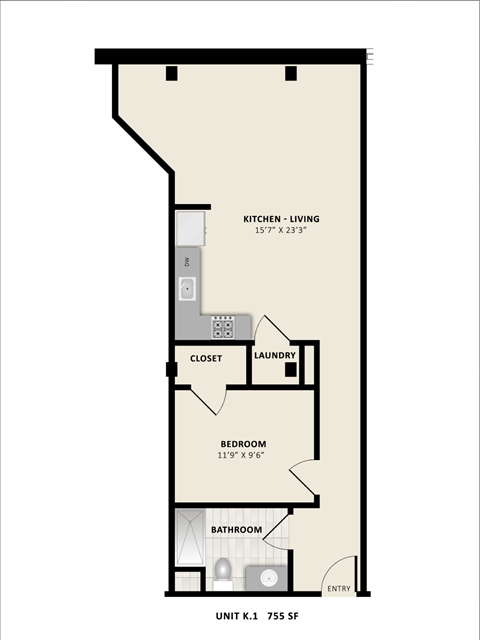 Floorplan K1 at American Spinning Mill, Greenville, SC 29609