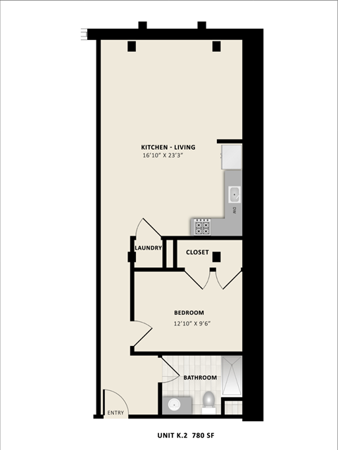 Floorplan K2 at American Spinning Mill, Greenville, 29609