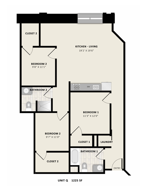 Floorplan Q at American Spinning Mill, South Carolina 29609