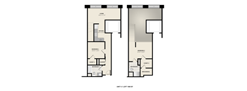Floorplan V1 LOFT at American Spinning Mill, Greenville, 29609