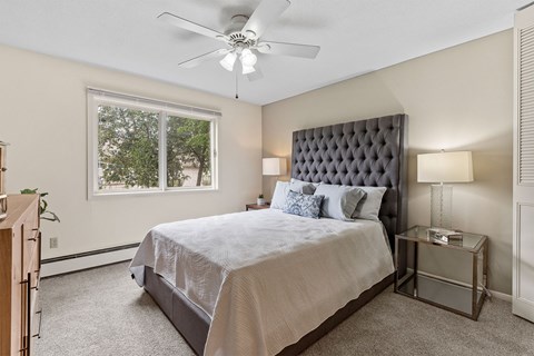 bedroom with bed and window