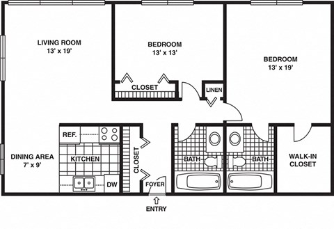 International Village Two-Bedroom Two-Bath