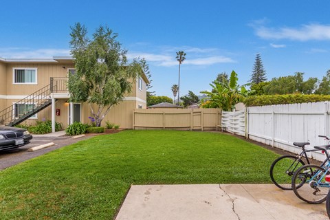 Grass courtyard at Arrellaga