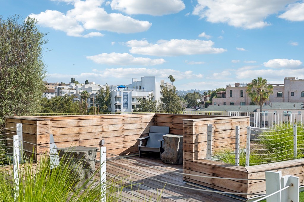 Deck area at Village Lofts