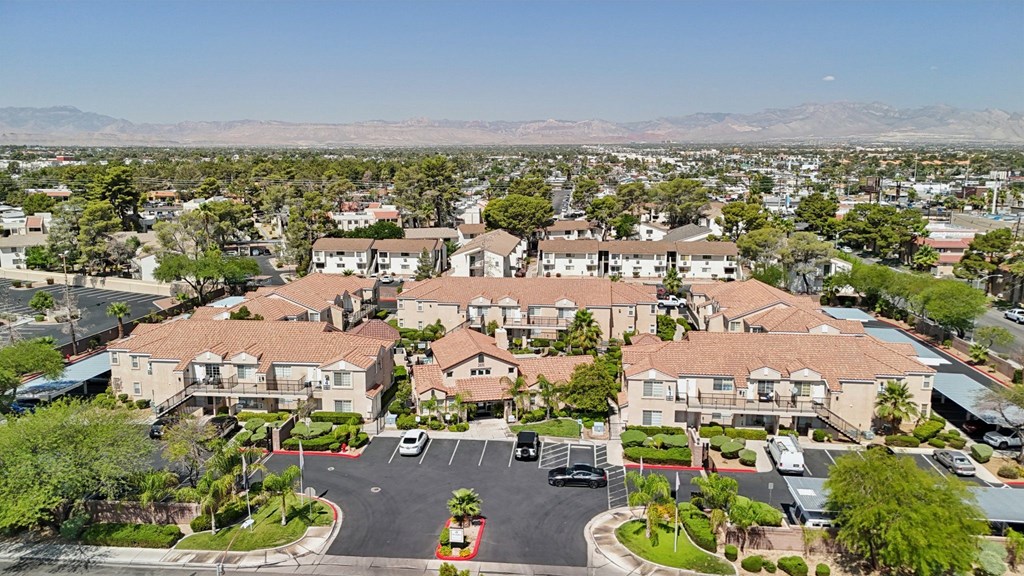 A view of Versailles Apartments from above