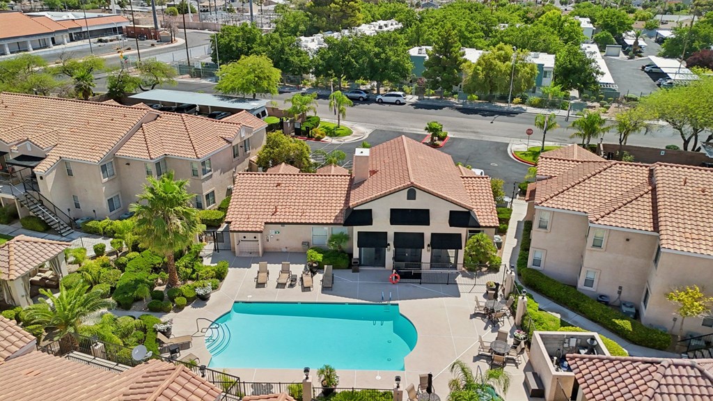 A view of the pool from above
