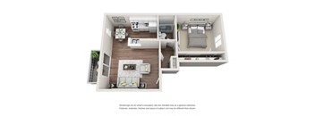 1 bed floorplan
