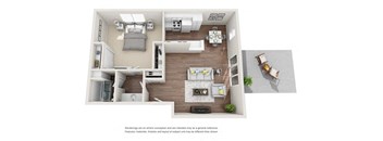 1 bed floorplan