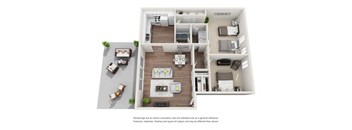 2 bed floorplan