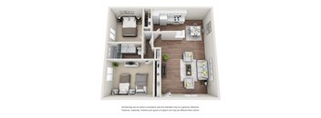 2 bed floorplan