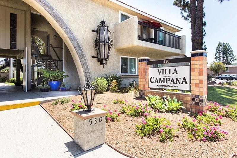 a villa campana sign in front of a building