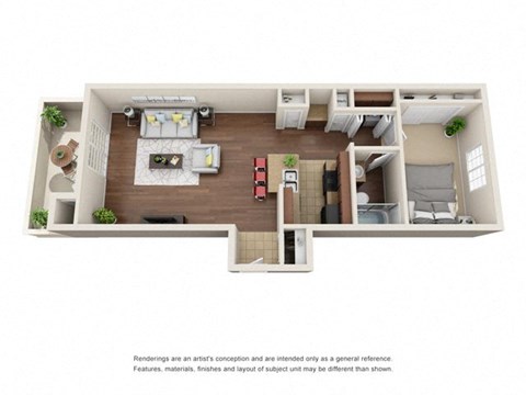 2 bed floor plan