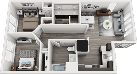 The Edge 2x2 floorplan