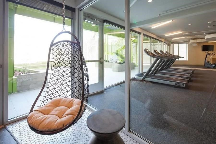 hanging chair and side table