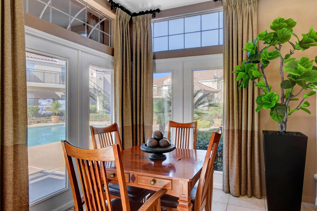 a table inside the clubhouse