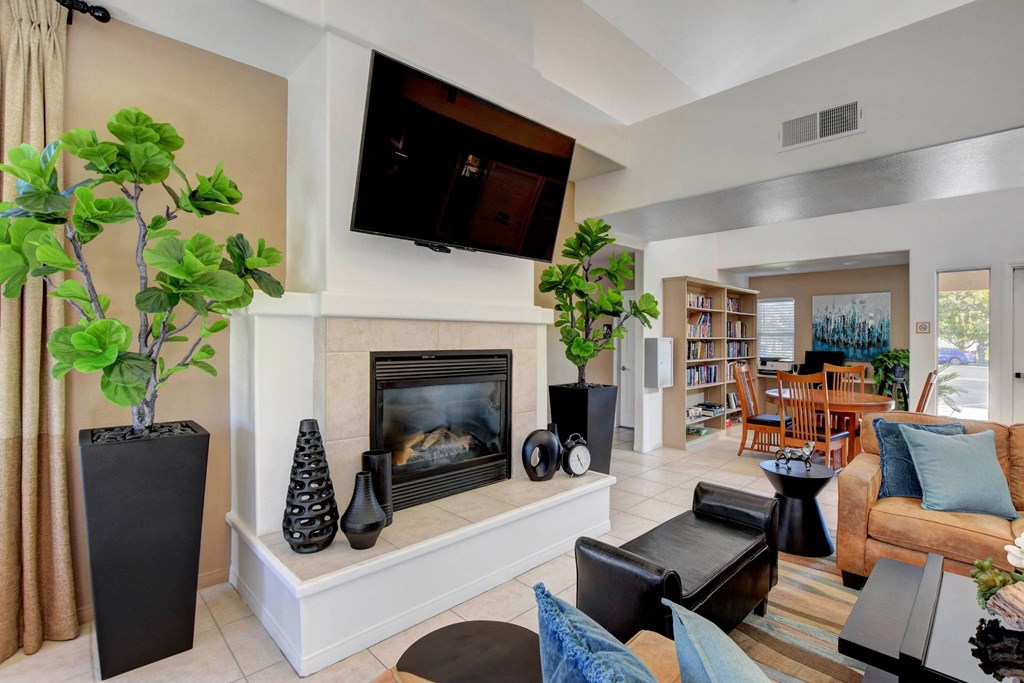 TV located in the clubhouse