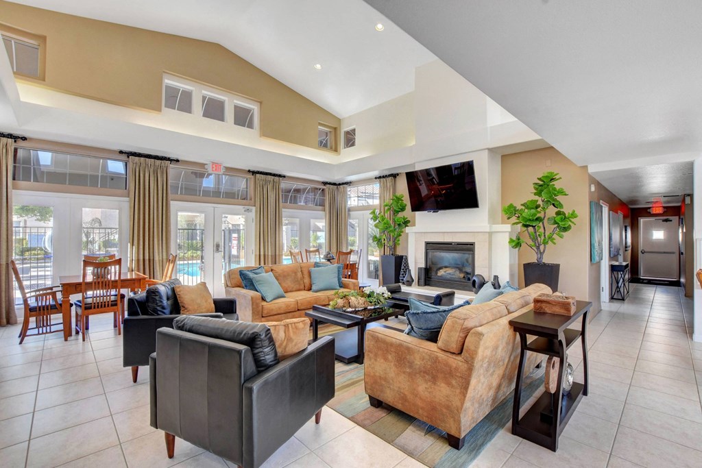 clubhouse inside Versailles Senior Apartments