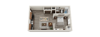 a floor plan of a studio apartment