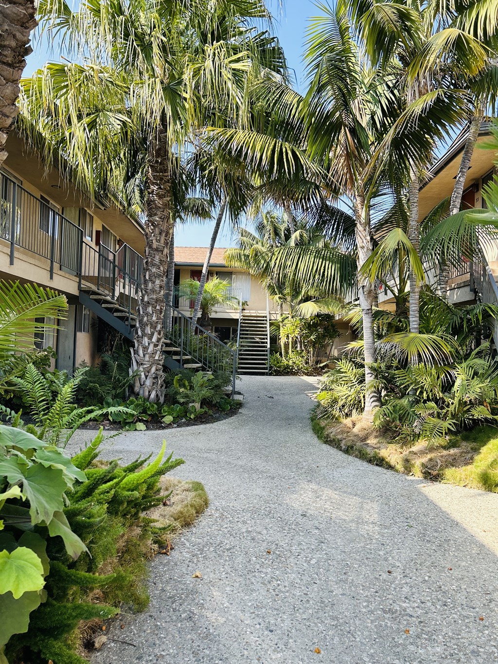 Walkway through the courtyard