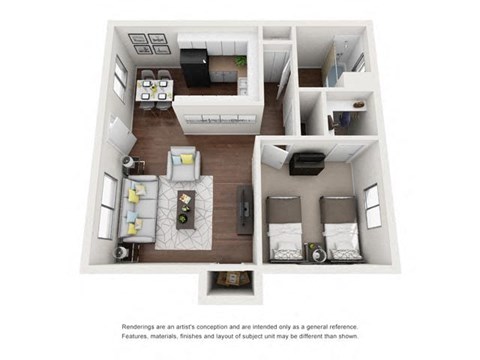 1x1 floorplan