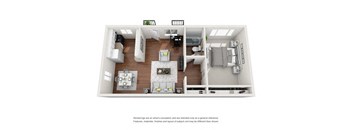 1 bed 1 bath floorplan