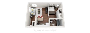 1 bed 1 bath floorplan
