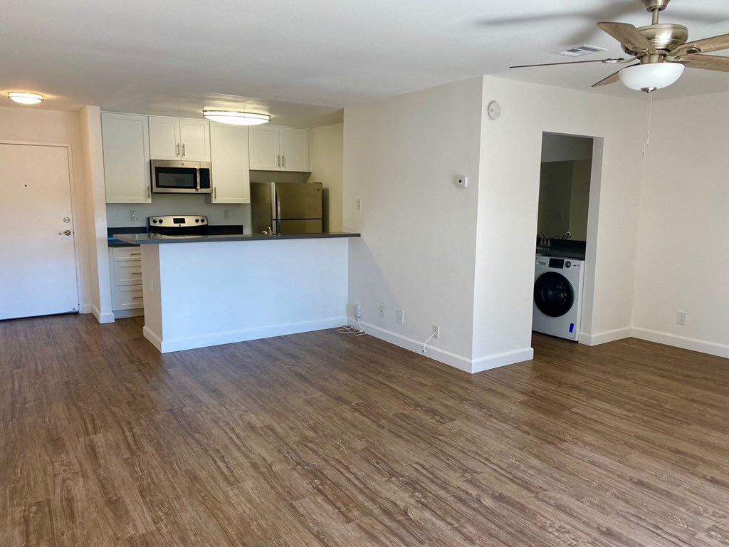 kitchen of studio apartment