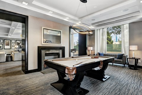 Pool table at RiversEdge, Weehawken, NJ