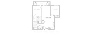 a floor plan of a 1 bedroom floor plan