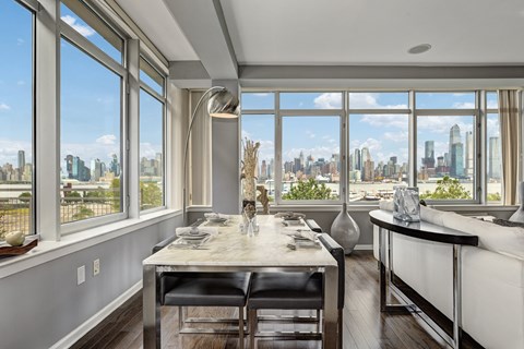 Modern Dining Area at RiversEdge, Weehawken, NJ