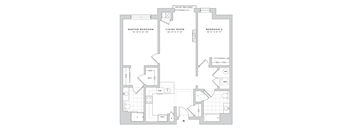 the floor plan of the first and second floors of a 2 bedroom apartment