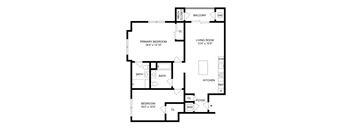 a floor plan of a house with bedrooms and a living room