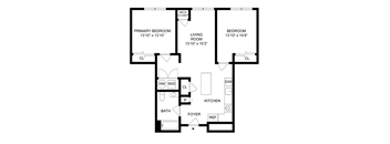 a floor plan of a house with a bedroom and a living room