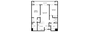a floor plan of a house with a bedroom and a living room