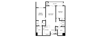 a floor plan of a house with a bedroom and a living room